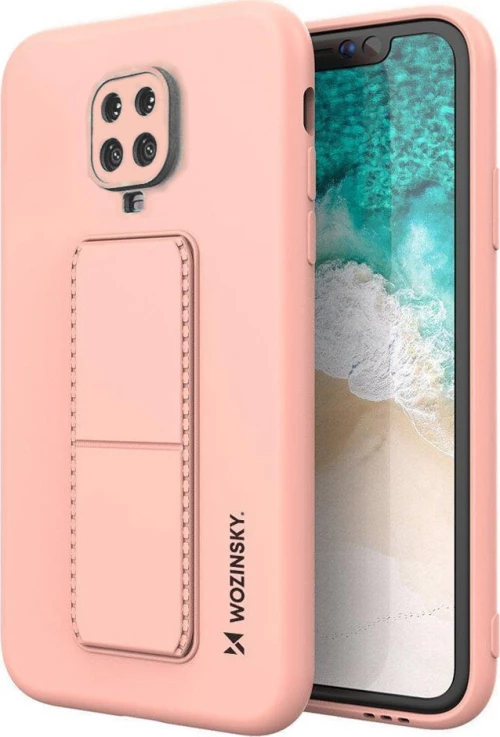 Wozinsky Kickstand Flexible Back Cover Σιλικόνης Ροζ (Redmi Note 9S / 9 Pro / 9 Pro Max)
