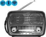 Meier M-166BT Retro Επιτραπέζιο Ραδιόφωνο Επαναφορτιζόμενο με USB Μαύρο
