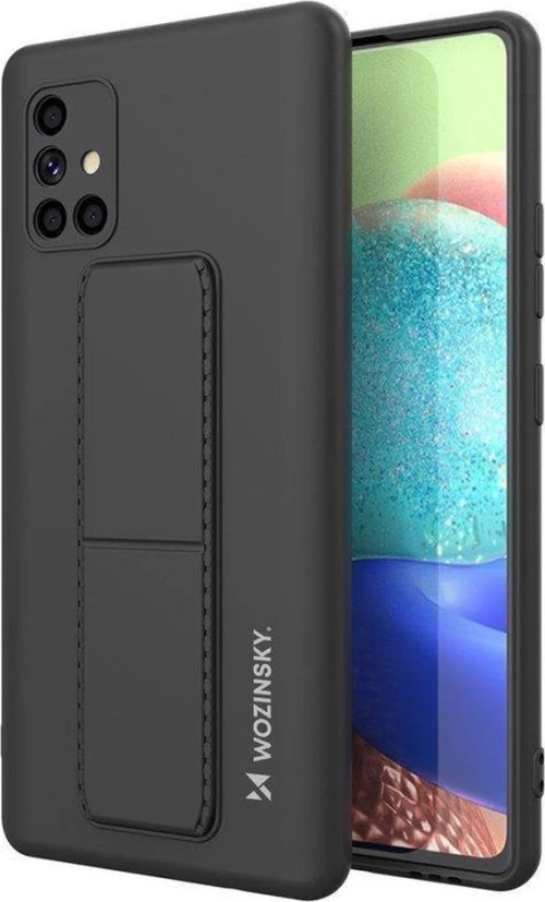 Wozinsky Kickstand Flexible Back Cover Σιλικόνης Μαύρο (Galaxy A71)