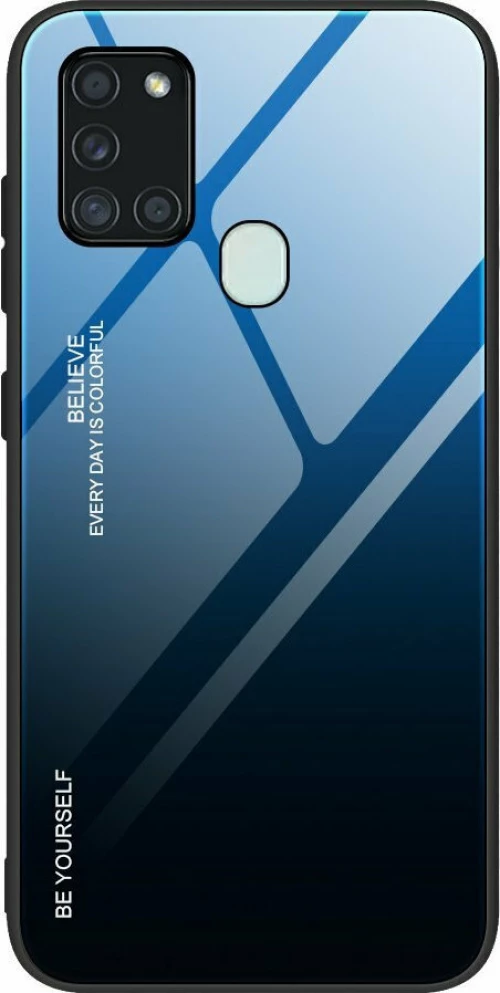 Gradient Glass Back Cover Συνθετική Μπλε (Galaxy A21s)