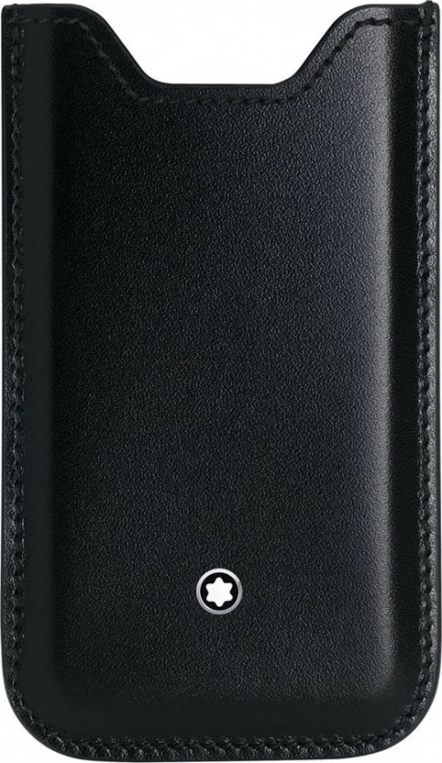 Mont Blanc Leather Holder Back Cover Μαύρο (iPhone SE 2020)