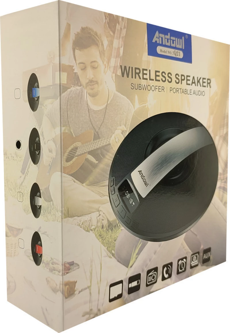 Andowl Q21 Ηχείο Bluetooth με Ραδιόφωνο Black