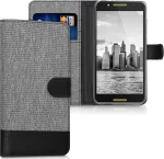 KWmobile Wallet Υφασμάτινο Γκρι (Alcatel A7)