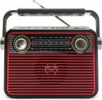 M-180 Retro Φορητό Ραδιόφωνο Επαναφορτιζόμενο με USB Κόκκινο