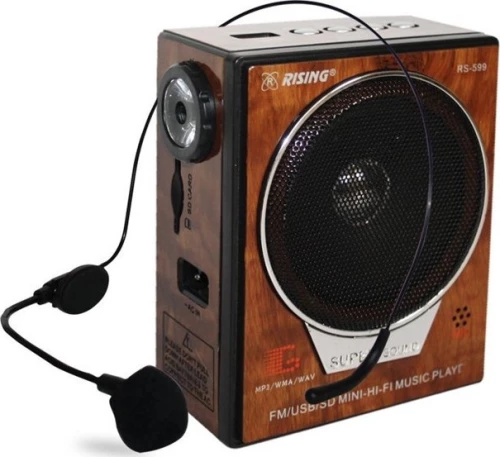 Elekom RS-599 Επιτραπέζιο Ραδιόφωνο Επαναφορτιζόμενο με USB Καφέ