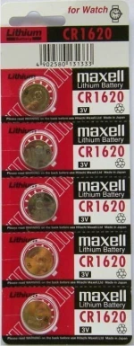 Μπαταρίες λιθίου CR1620 maxell (5τμχ)