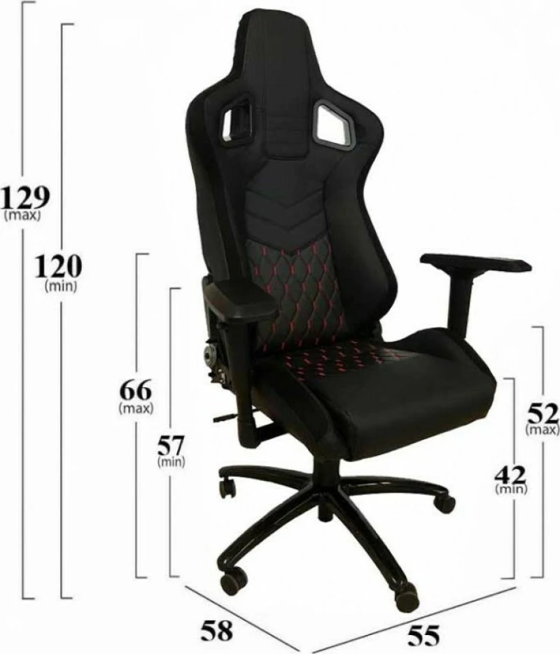 Auto Gs 2039 Καρέκλα Gaming Μαύρη