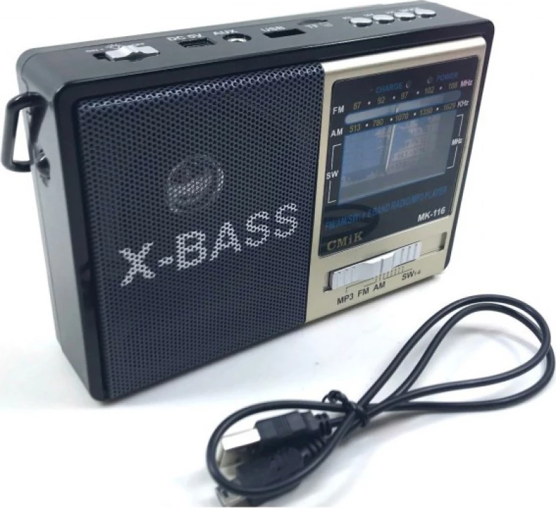 CMIK MK-116 Φορητό Ραδιόφωνο Επαναφορτιζόμενο με USB Μαύρο