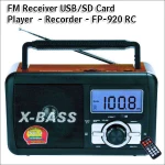 FP-910RC Φορητό Ραδιόφωνο Επαναφορτιζόμενο με USB Κόκκινο