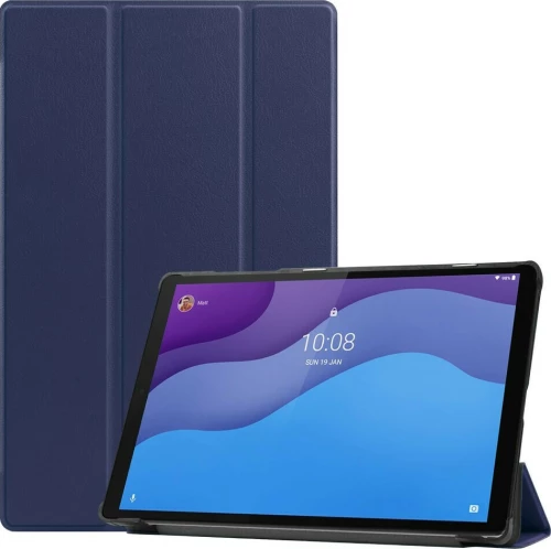 Tri fold Αναδιπλούμενη Θήκη για Lenovo Tab M10 HD 2nd Gen TB-X306X 10.1 ίντσες με μαγνητικό κλείσιμο Χρώμα Σκούρο Μπλε