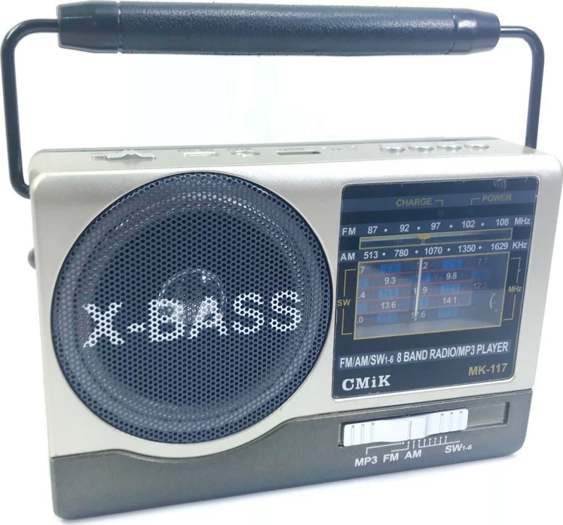 CMIK MK-117 Φορητό Ραδιόφωνο Επαναφορτιζόμενο με USB Ασημί
