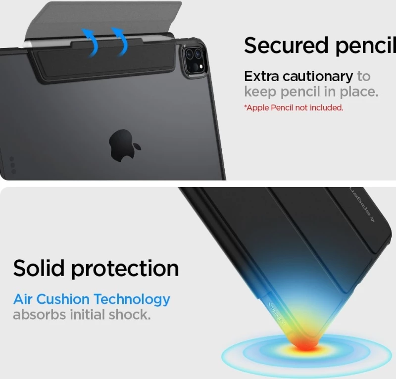 Spigen Ultra Hybrid Pro Stand / Υποδοχή Στυλό Μαύρο (iPad Pro 2021 11")