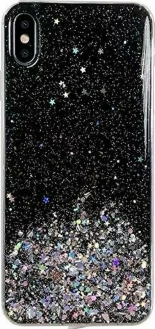 Wozinsky Star Glitter Shining Back Cover Σιλικόνης Μαύρο (Redmi 9A)