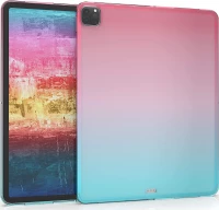KWmobile Silicone Back Cover Bicolor / Dark Pink / Blue Matte (iPad Pro 2021 12.9")