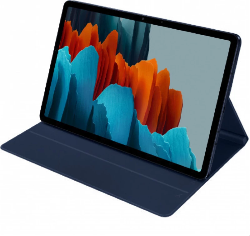 Samsung Book Cover Flip Cover Stand / Υποδοχή Στυλό Navy Μπλε (Galaxy Tab S7)