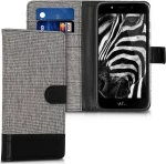 KWmobile Wallet Υφασμάτινο Γκρι (Wiko WIM)