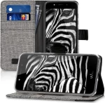 KWmobile Wallet Υφασμάτινο Γκρι (Wiko WIM)