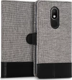 KWmobile Wallet Υφασμάτινο Γκρι (Wiko WIM)