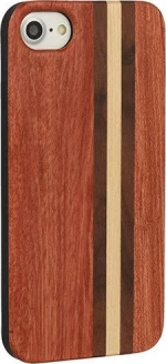 Vennus Wood Case Anti-Shock Ξύλινη Θήκη για Apple iPhone 7/8/SE 2020 - Light Brown Striped Design 1