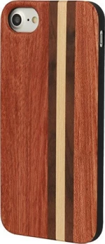 Vennus Wood Case Anti-Shock Ξύλινη Θήκη για Apple iPhone 7/8/SE 2020 - Light Brown Striped Design 1
