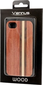 Vennus Wood Case Anti-Shock Ξύλινη Θήκη για Apple iPhone 7/8/SE 2020 - Light Brown Striped Design 1