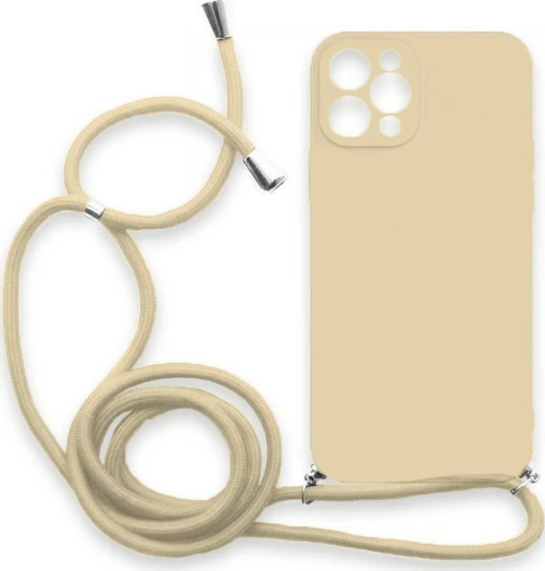 Θήκη Σιλικόνης Crossbody για Apple iPhone 11 Pro - Μπεζ