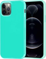 iPhone 12 pro max – Liquid Silicone Soft Gel Rubber Full Body Protection Shockproof Phone Case Cover - Mint (oem)