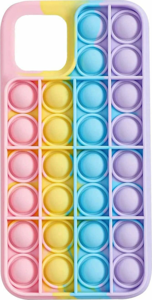 iPhone 11 6.1"- Fidget Multicolour Soft Silicone Cover with Pop it (oem) rainbow