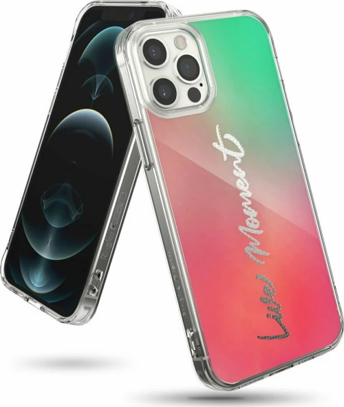 Ringke Fusion Design Back Cover Συνθετική Ανθεκτική Pink/Green (iPhone 12 Pro Max)