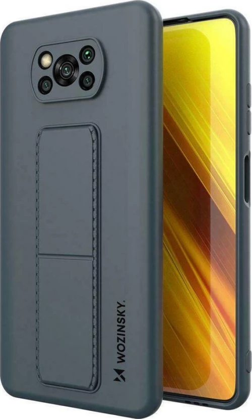 Wozinsky Kickstand Flexible Back Cover Σιλικόνης Navy Μπλε (Poco X3 NFC / X3 Pro)
