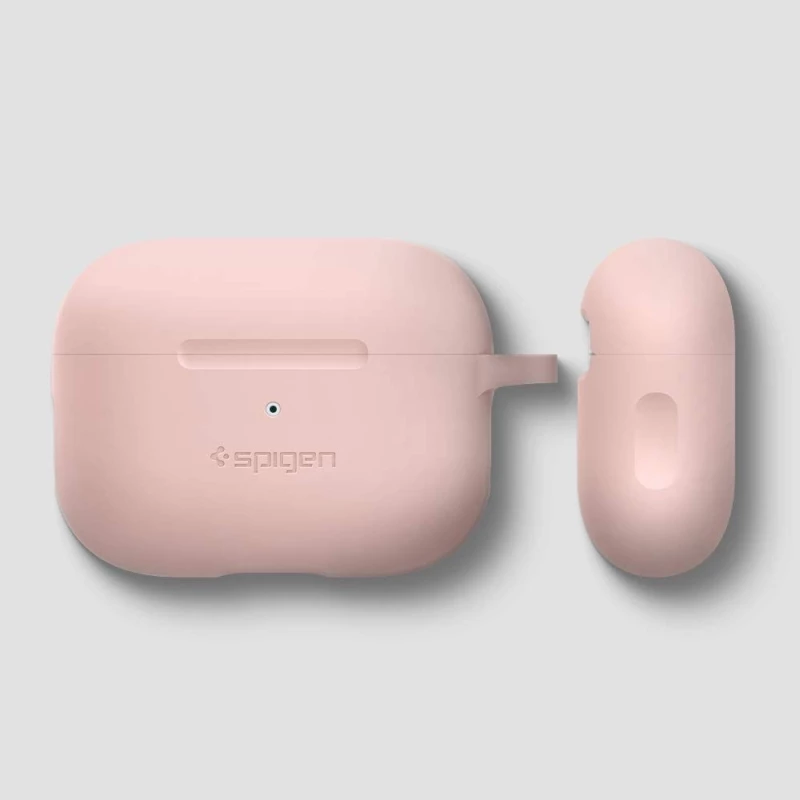 Spigen Silicone Fit with Carabiner for AirPods Pro Ροζ