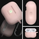 Spigen Silicone Fit with Carabiner for AirPods Pro Ροζ
