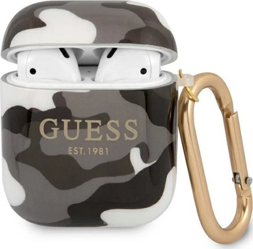 Guess Camo Collection Μαύρο (Apple AirPods)