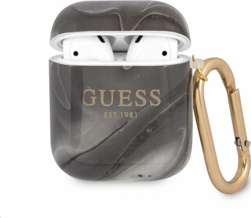Guess Marble Collection Case Μαύρο (Apple AirPods)