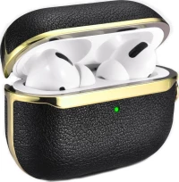 iCarer Electroplating PU Leather Black / Gold (Apple AirPods Pro)