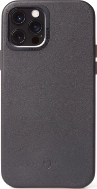 Decoded Back Cover Δερματίνης / Σιλικόνης Μαύρο (iPhone 12 / 12 Pro)