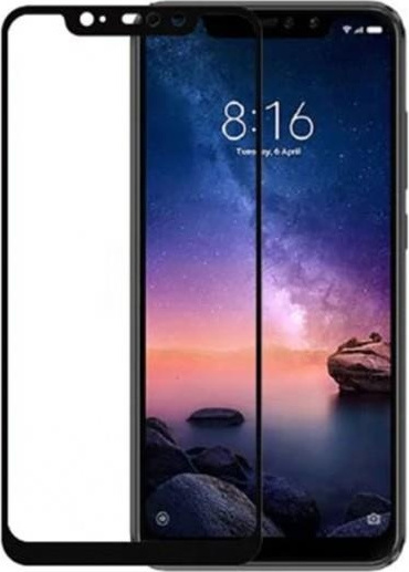 Full Face Tempered Glass Black (Redmi Note 6 Pro)