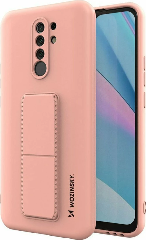 Wozinsky Kickstand Flexible Back Cover Σιλικόνης Ροζ (Redmi 9)