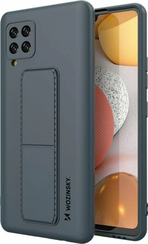 Wozinsky Kickstand Flexible Back Cover Σιλικόνης Navy Μπλε (Galaxy A42)