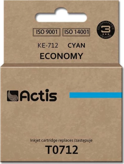 Actis Συμβατό Μελάνι Epson T0712 Κυανό