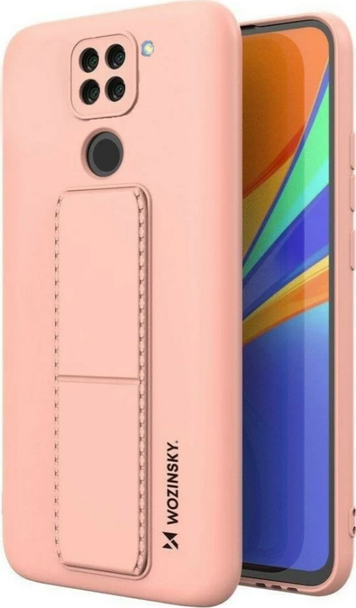Wozinsky Kickstand Flexible Back Cover Σιλικόνης Ροζ (Redmi Note 9)