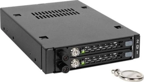 Πλαίσιο Για Σκληρούς Δίσκους Icydock 2X6,3Cm Satai-Iii/Sas Hdd&Ssd In 1X3,5" Metal