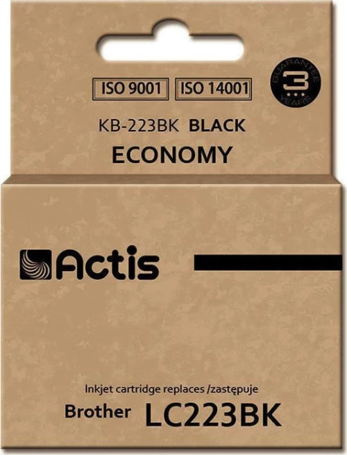 Actis Συμβατό Μελάνι Brother LC223BK Μαύρο