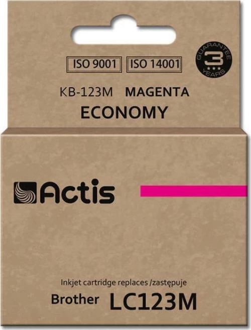 Actis Συμβατό Μελάνι Brother LC123M Ματζέντα