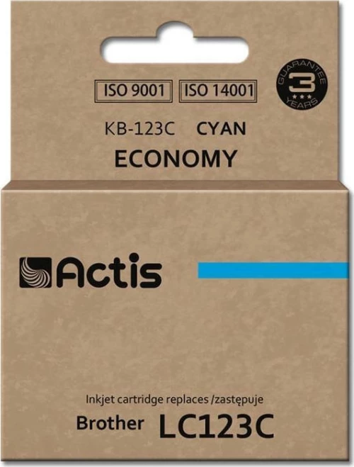 Actis Συμβατό Μελάνι Brother LC123C Κυανό
