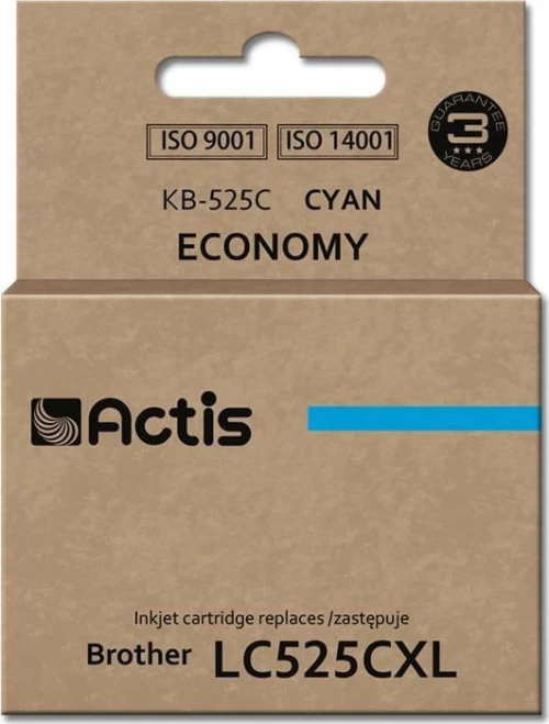 Actis Συμβατό Μελάνι Brother LC525CXL Κυανό