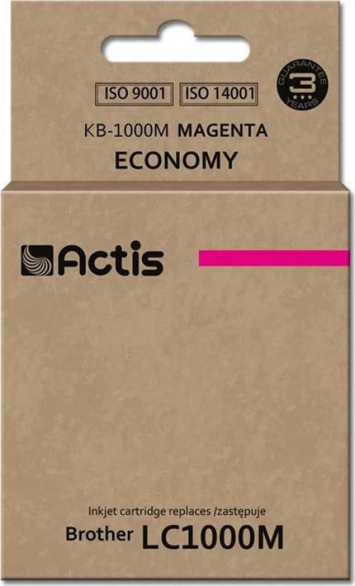 Actis Συμβατό Μελάνι Brother LC1000M Ματζέντα