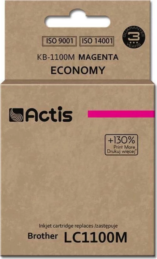 Actis Συμβατό Μελάνι Brother LC1100M Ματζέντα