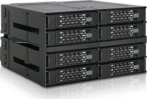 Icy Dock MB508SP-B drive bay πίνακας 2x 5,25" Πάνελ μεταφοράς Μαύρος (Μαύρο)