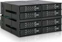 Icy Dock MB508SP-B drive bay πίνακας 2x 5,25" Πάνελ μεταφοράς Μαύρος (Μαύρο)
